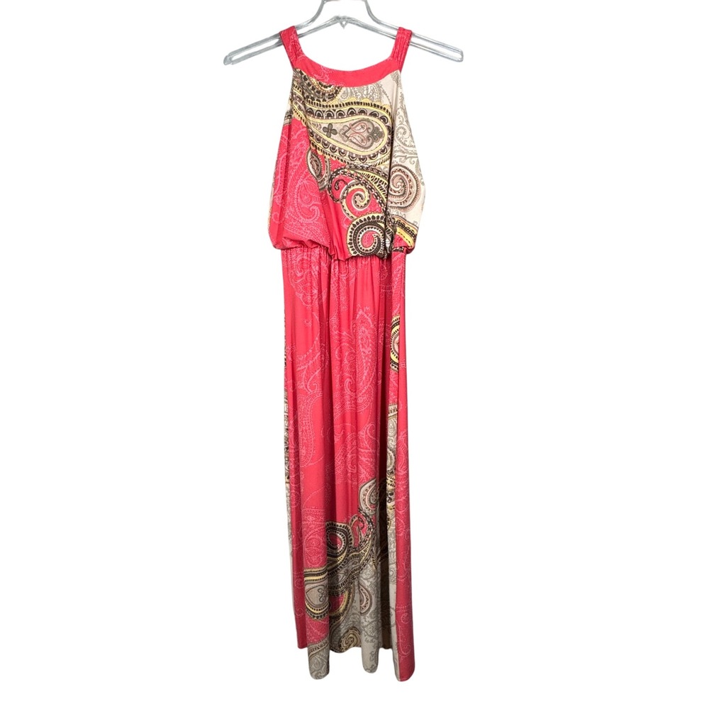Chicos Maxi Dress Paisley‎ Print Sleeveless Casual Summer Dress Size Small 0